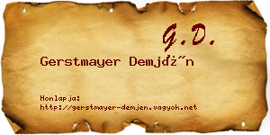 Gerstmayer Demjén névjegykártya